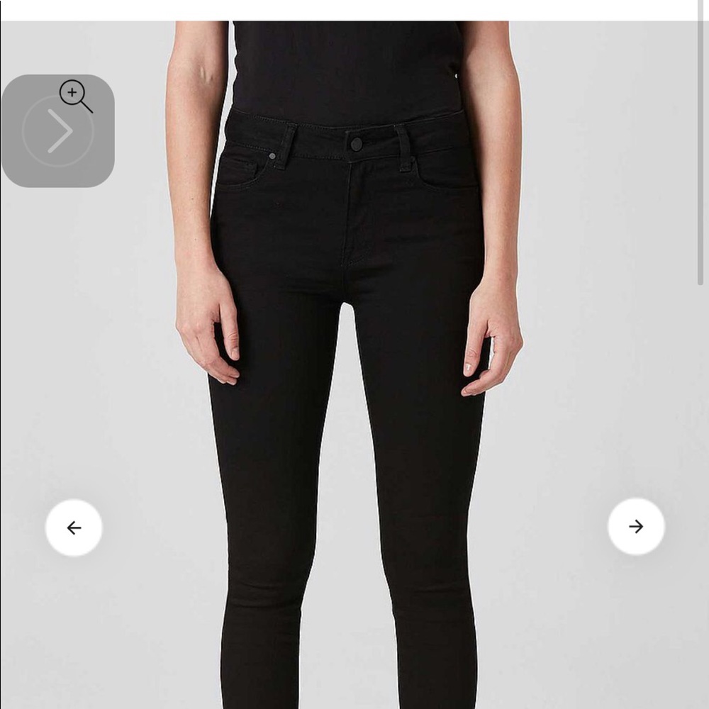 DSTLD • High Rise Faded Black Skinny Jeans Sz 28